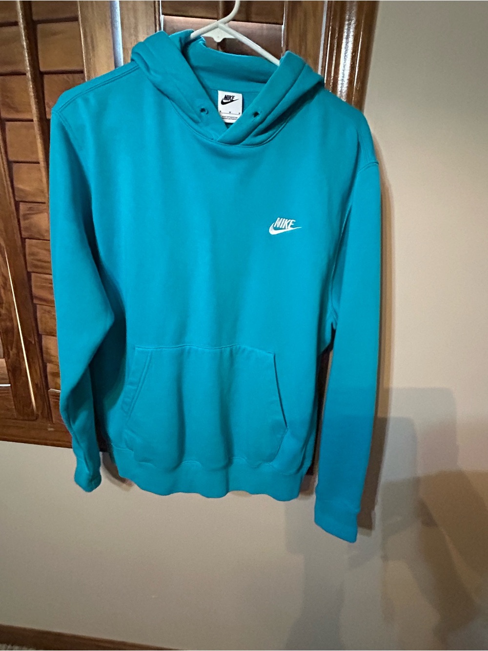 Nike Teal Pullover Hoodie with White Swoosh